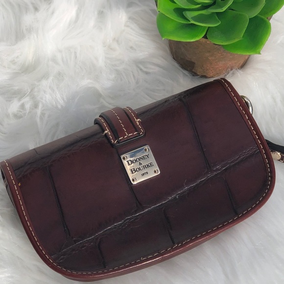 Dooney & Bourke Handbags - Croco Embossed Leather Wristlet